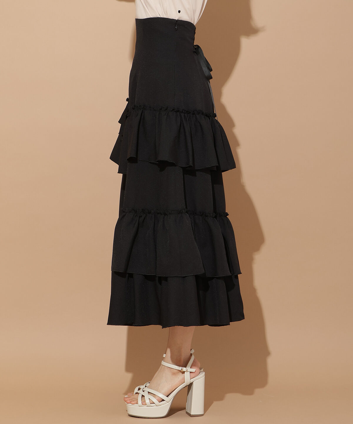 WILLSELECTION「アシメフリルハイウエストスカート」|フレア|