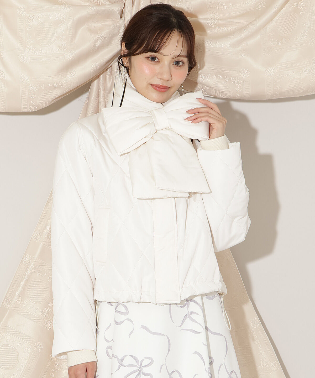 WILLSELECTION「ダイヤキルティングリボン中綿ブルゾン」|ブルゾン・スタジャン|