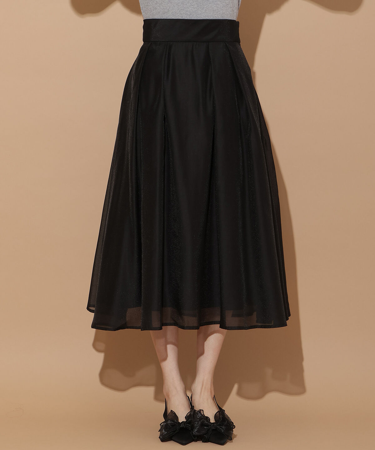 WILLSELECTION「オーガンジータックフレアスカート」|フレア|