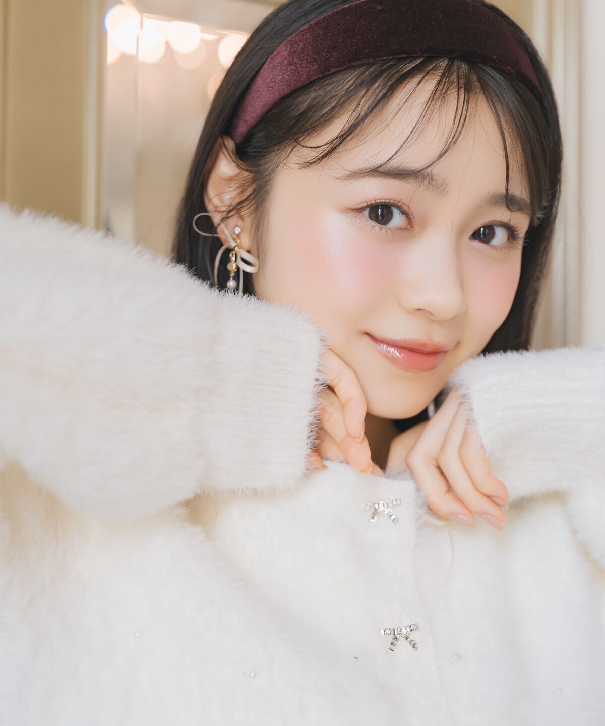 WILLSELECTION「パール＆ビジューフェザーカーディガン」|カーディガン|