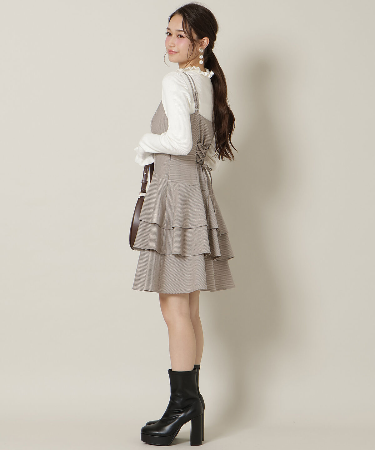 WILLSELECTION「ダブルストラップアシンメトリーワンピース」|ワンピース|