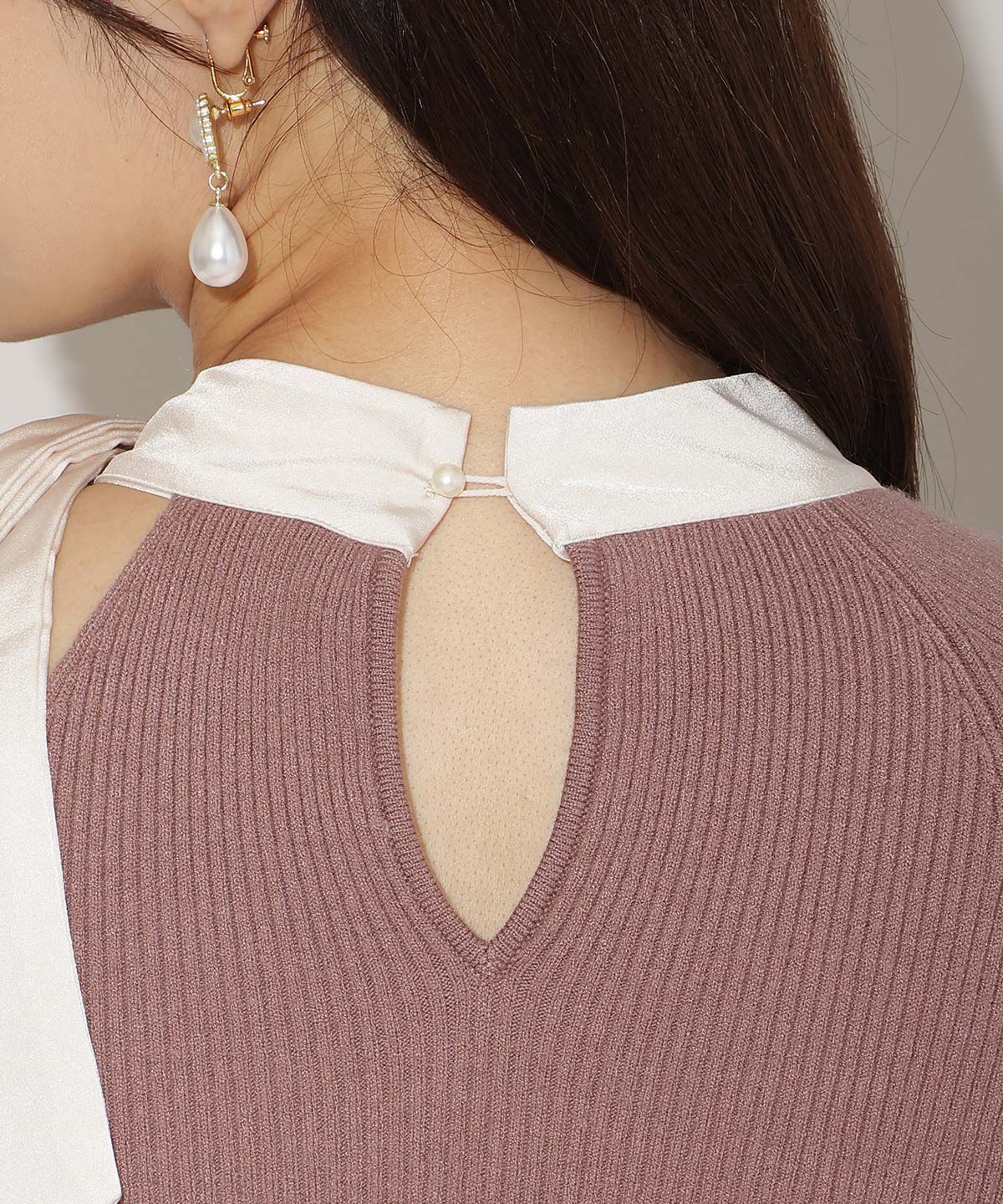 WILLSELECTION「ワンショルリボンタイリブニット」|ニット・セーター|