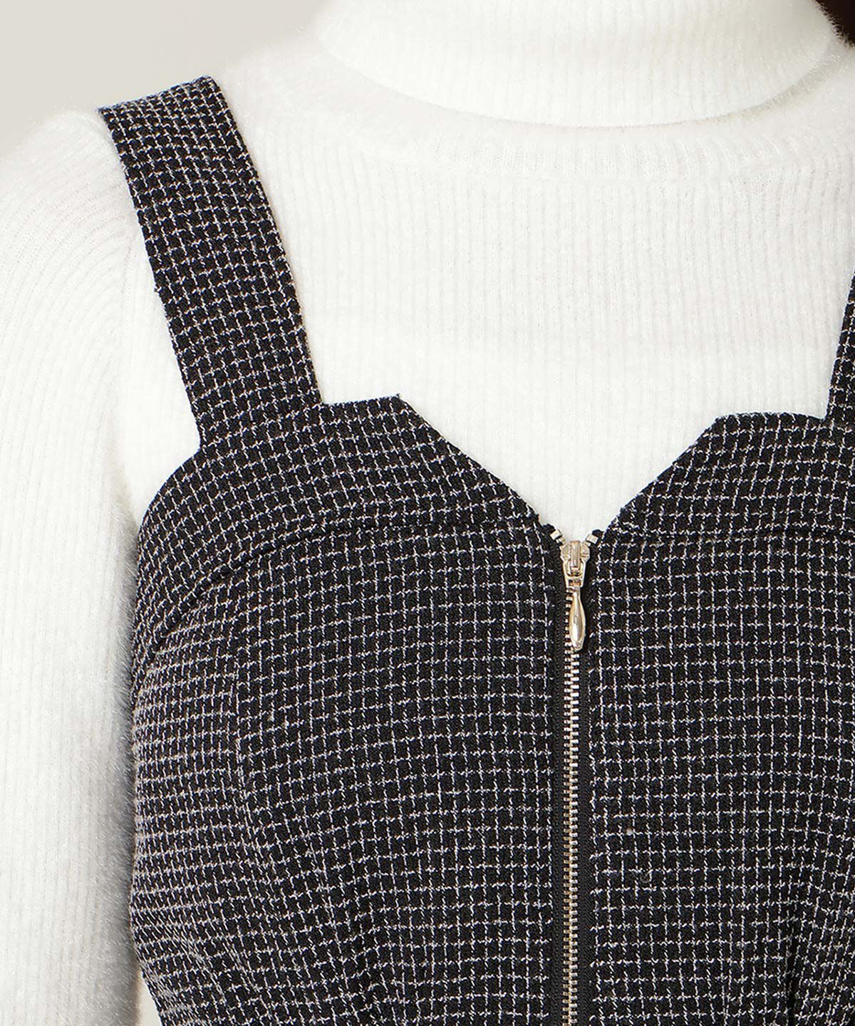 WILLSELECTION「ZIPデザインフレアジャンスカ」|ワンピース|