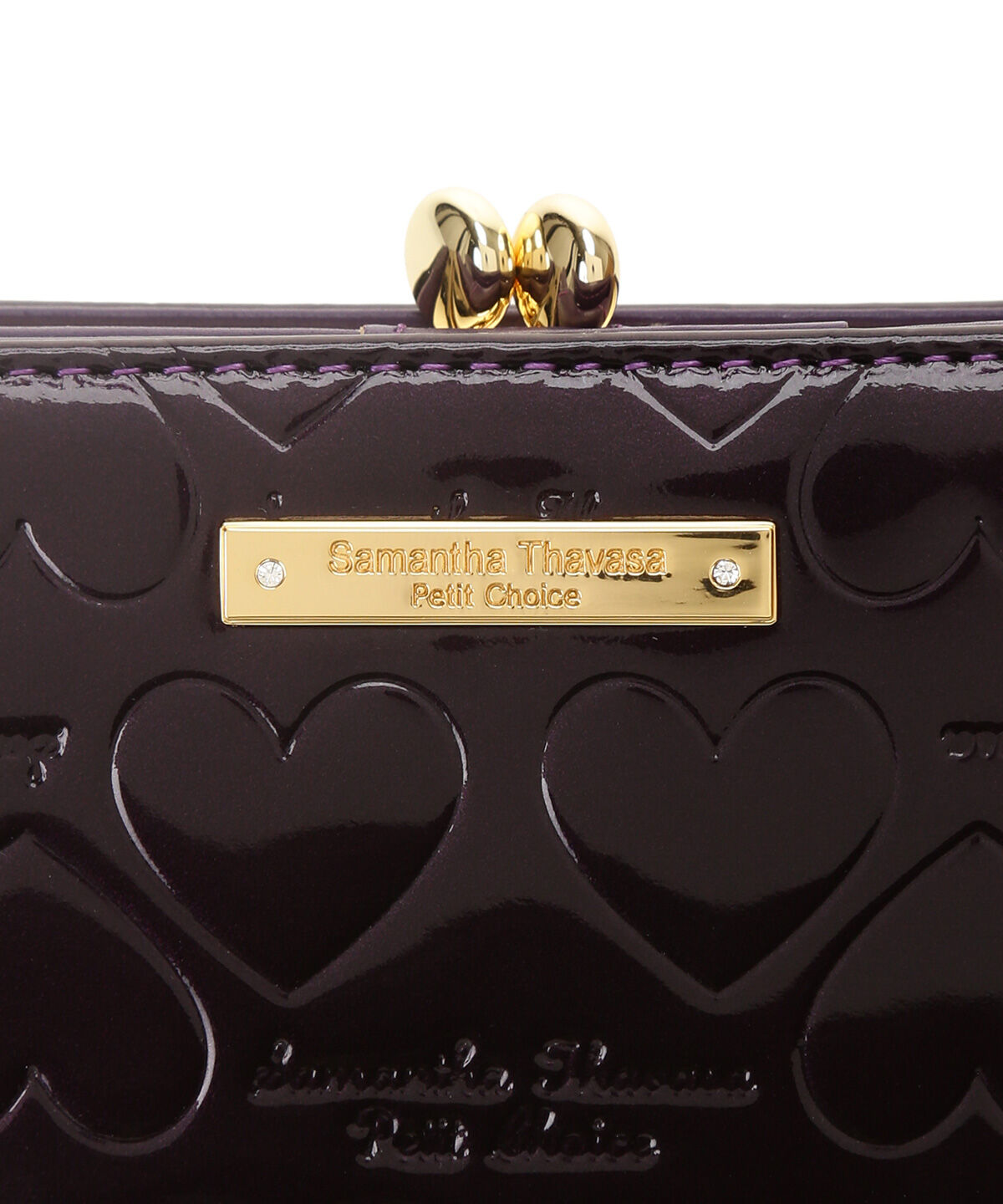 Samantha Thavasa Petit Choice「エナメルハート型押し 折財布」|財布|