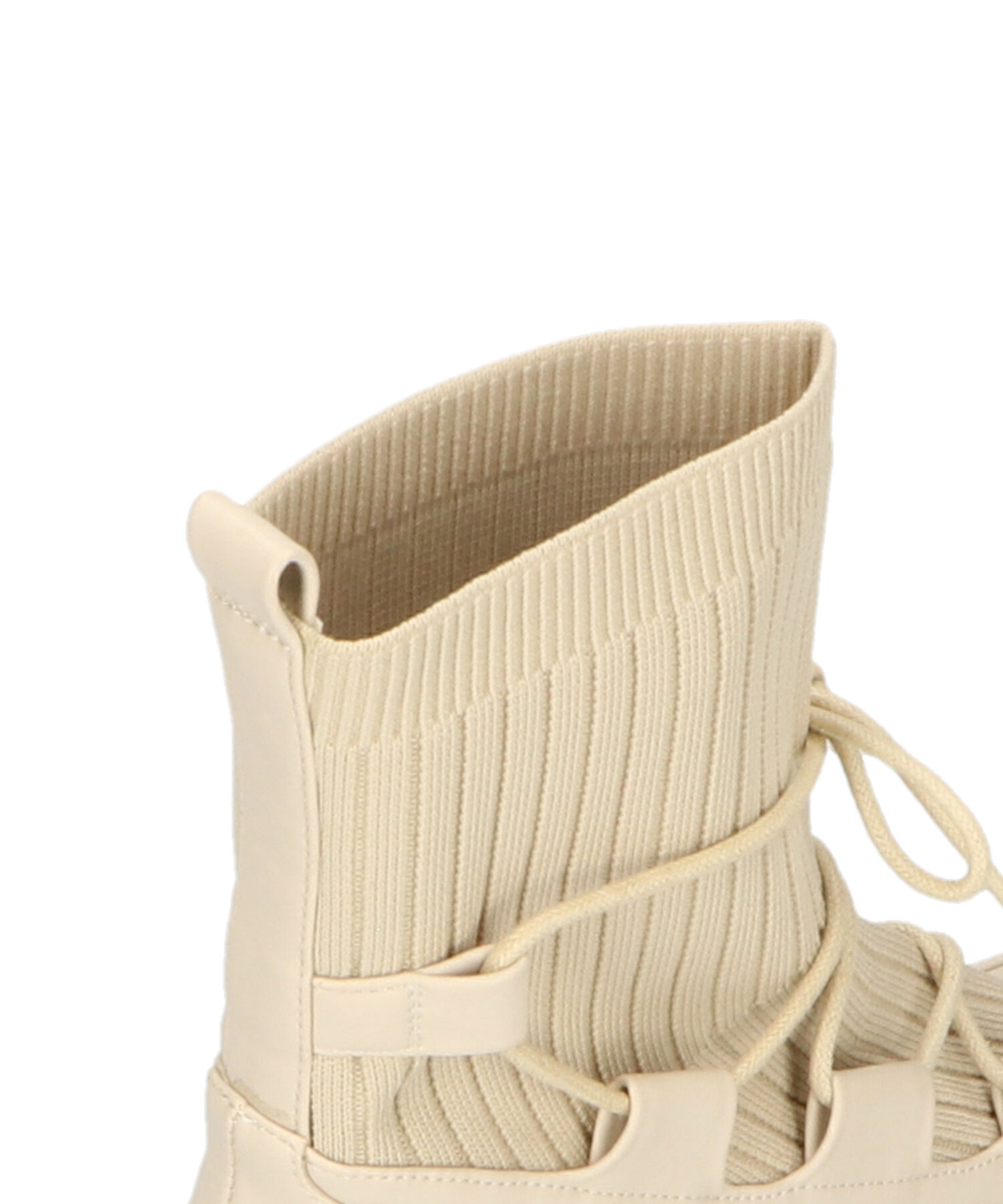 ORiental TRaffic「●2024秋冬新作●ニットドッキングレースアップブーツ/41402」|ショートブーツ|