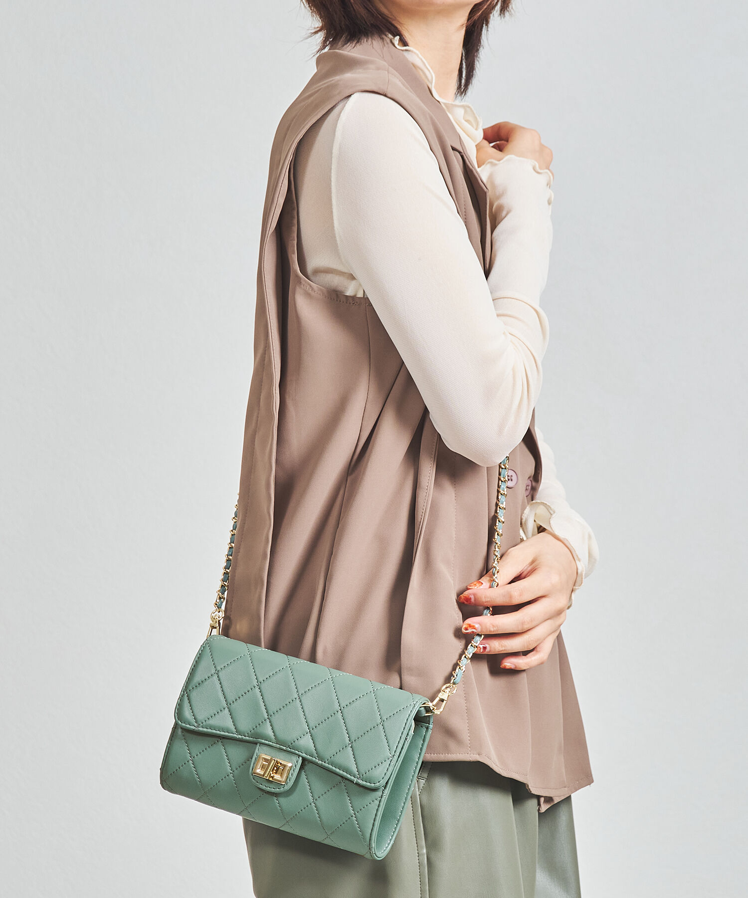 ORiental TRaffic「【BAG】キルティングお財布バッグ/BA-238 トレンド 人気 フェミニン カジュアル」|ショルダー・メッセンジャー|