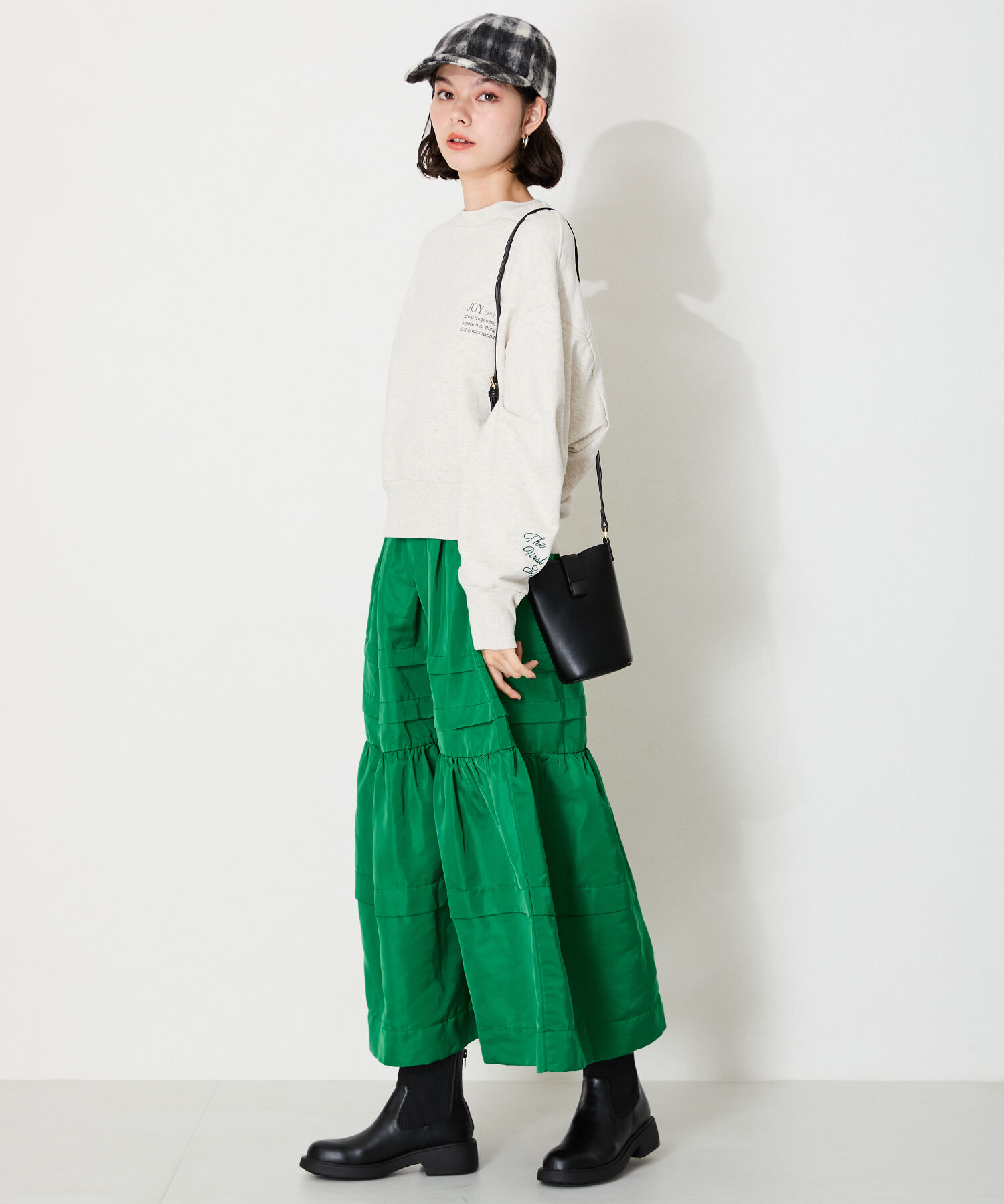 WA Oriental TRaffic「リブ ニット バックジップ ブーツ /42407 ショートブーツ 厚手クッション」|ショートブーツ|