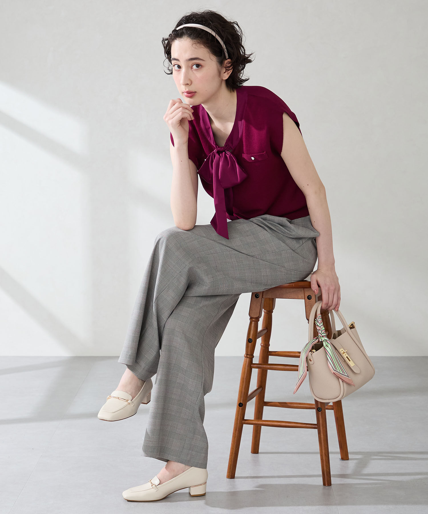 ○2025秋冬新作○メタリックラインビット ヒール ローファー /52301