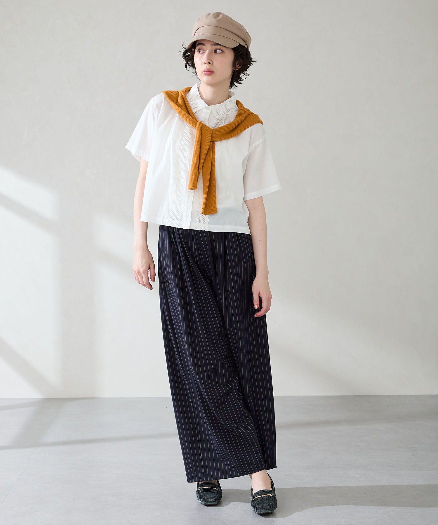 ○2025秋冬新作○メタリックラインビット ヒール ローファー /52301