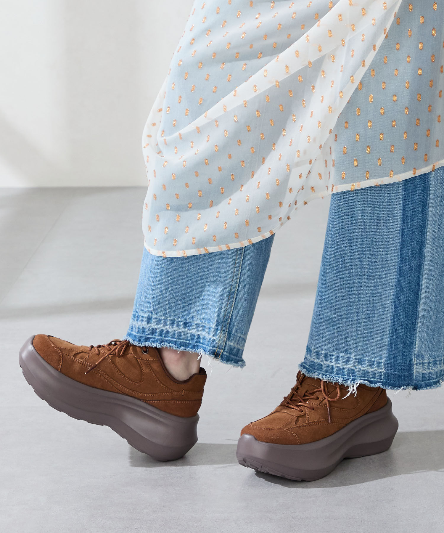 ORiental TRaffic「●2025秋冬新作●スエードボリュームソールスニーカー/OT3774」|スニーカー|