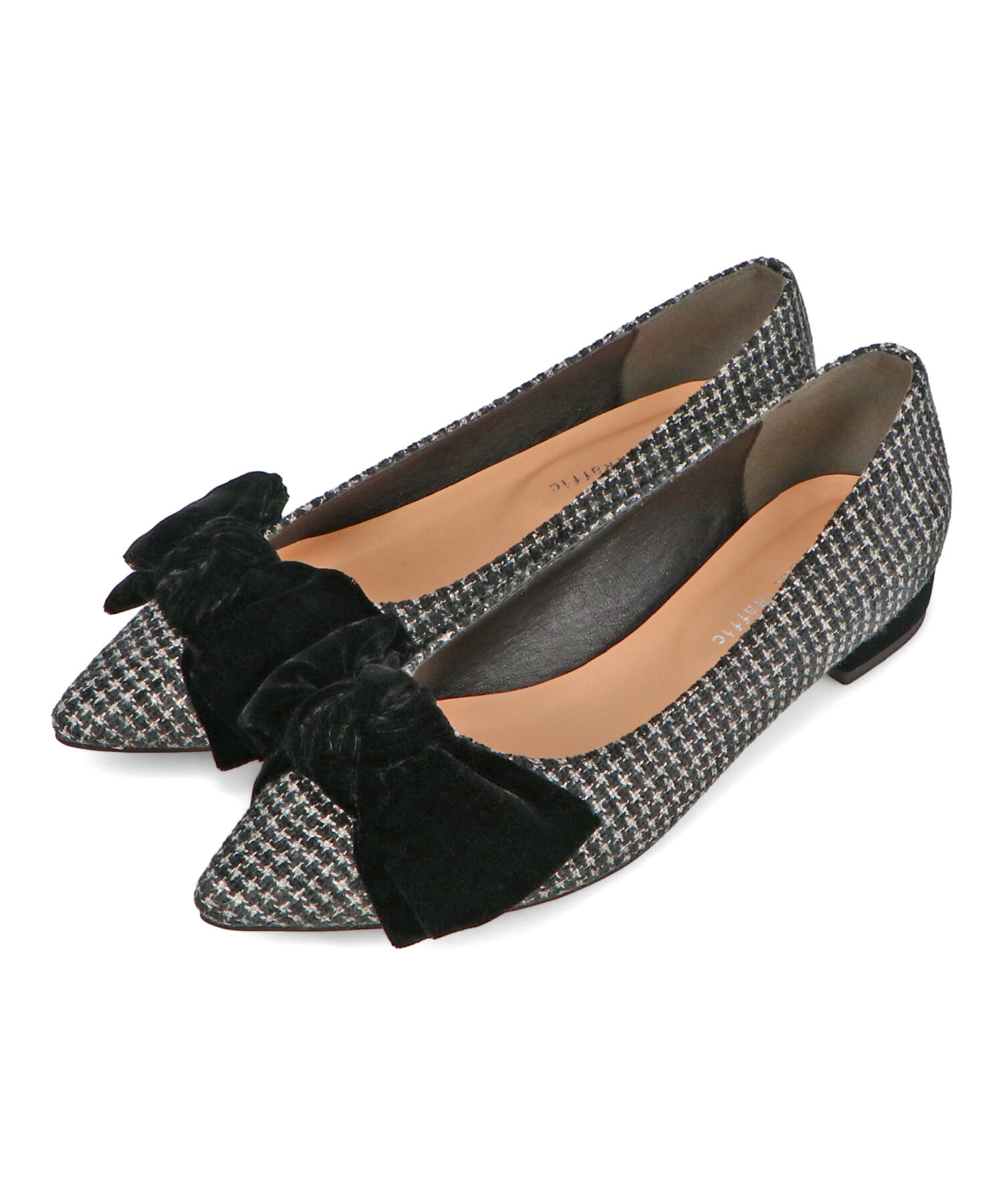 ORiental TRaffic「●2025秋冬新作●ベロアリボン&times;ツイード フラット パンプス /51302」|パンプス|