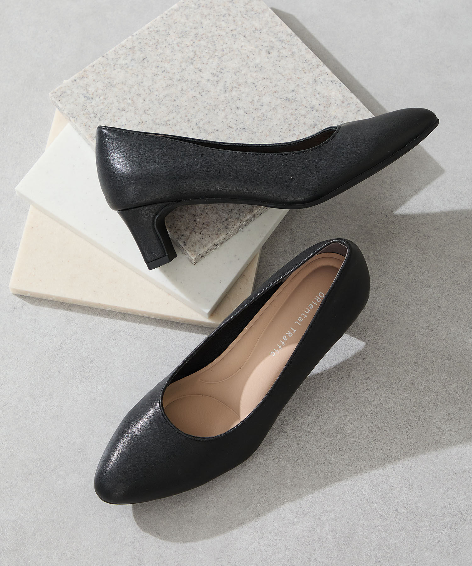 ORiental TRaffic「●2025秋冬新作●ラウンドトゥミドルヒール パンプス /R-3005 オフィス 就活 クッション 冠婚葬祭」|パンプス|