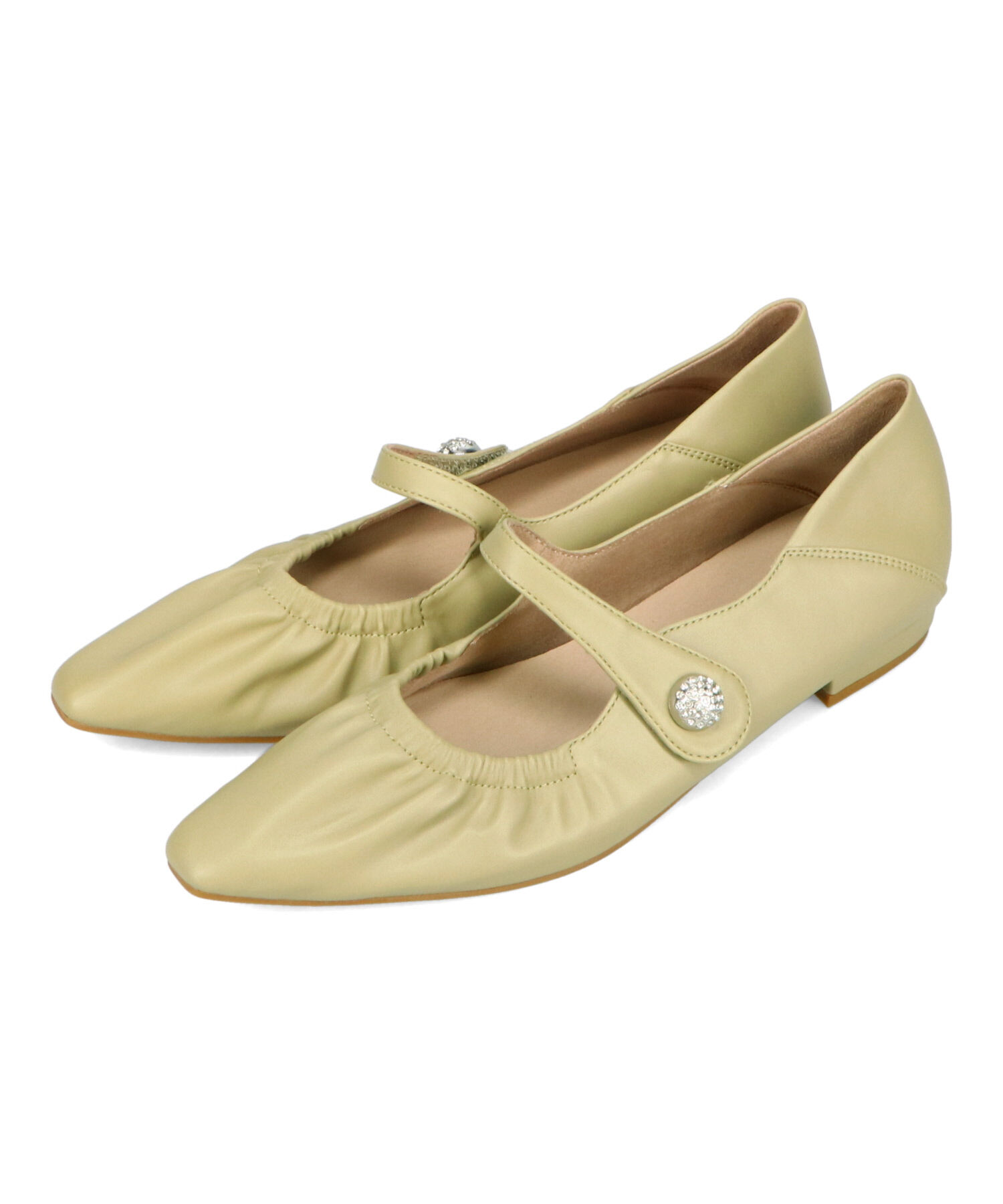 WA Oriental TRaffic「●2025秋冬新作●ギャザーデザインメリージェーン パンプス /52316 フラット 通勤靴 ストラップパンプス」|パンプス|