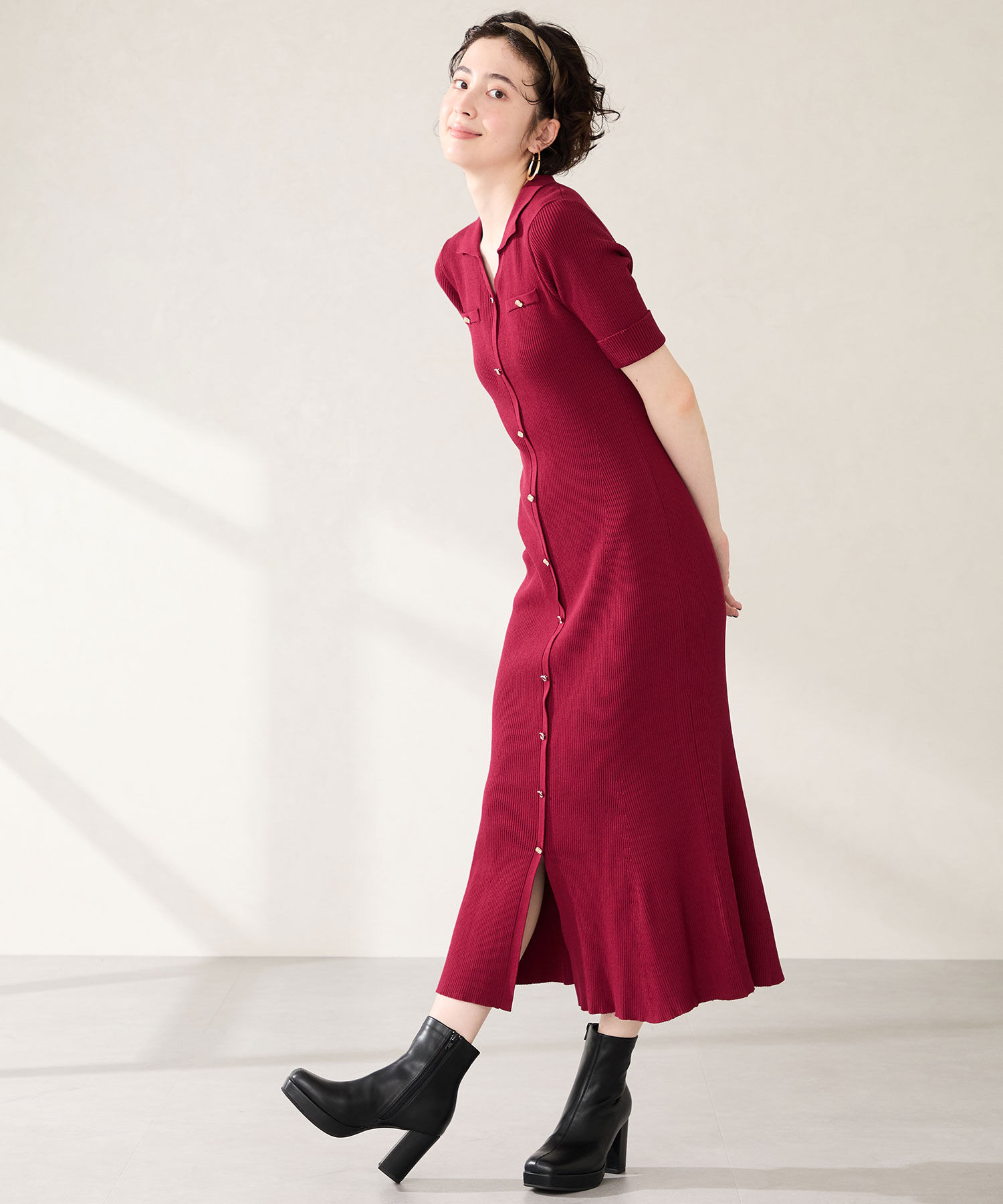 ORiental TRaffic「●2025秋冬新作●プラットフォームヒールショートブーツ/51410」|ショートブーツ|