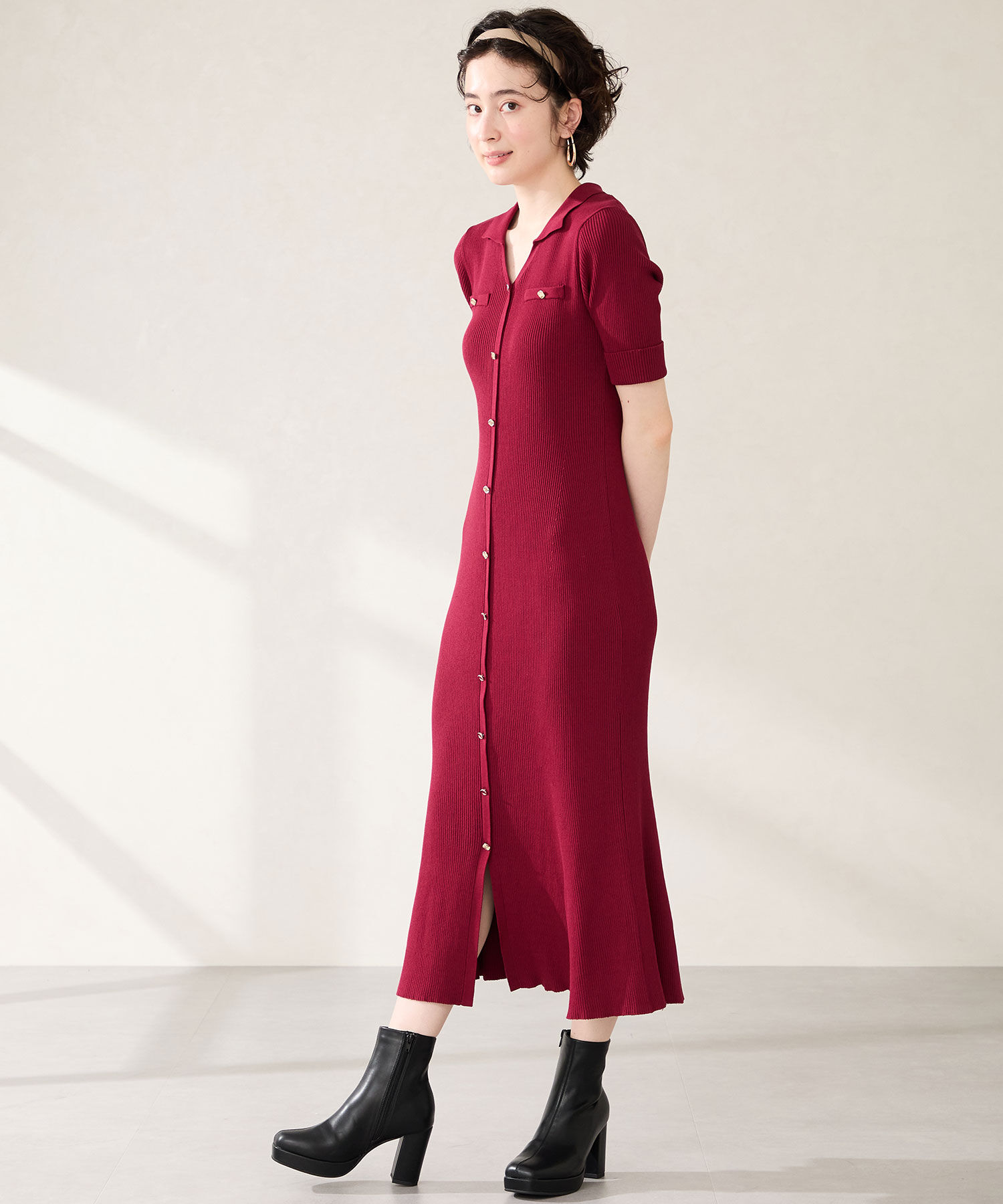 ORiental TRaffic「●2025秋冬新作●プラットフォームヒールショートブーツ/51410」|ショートブーツ|