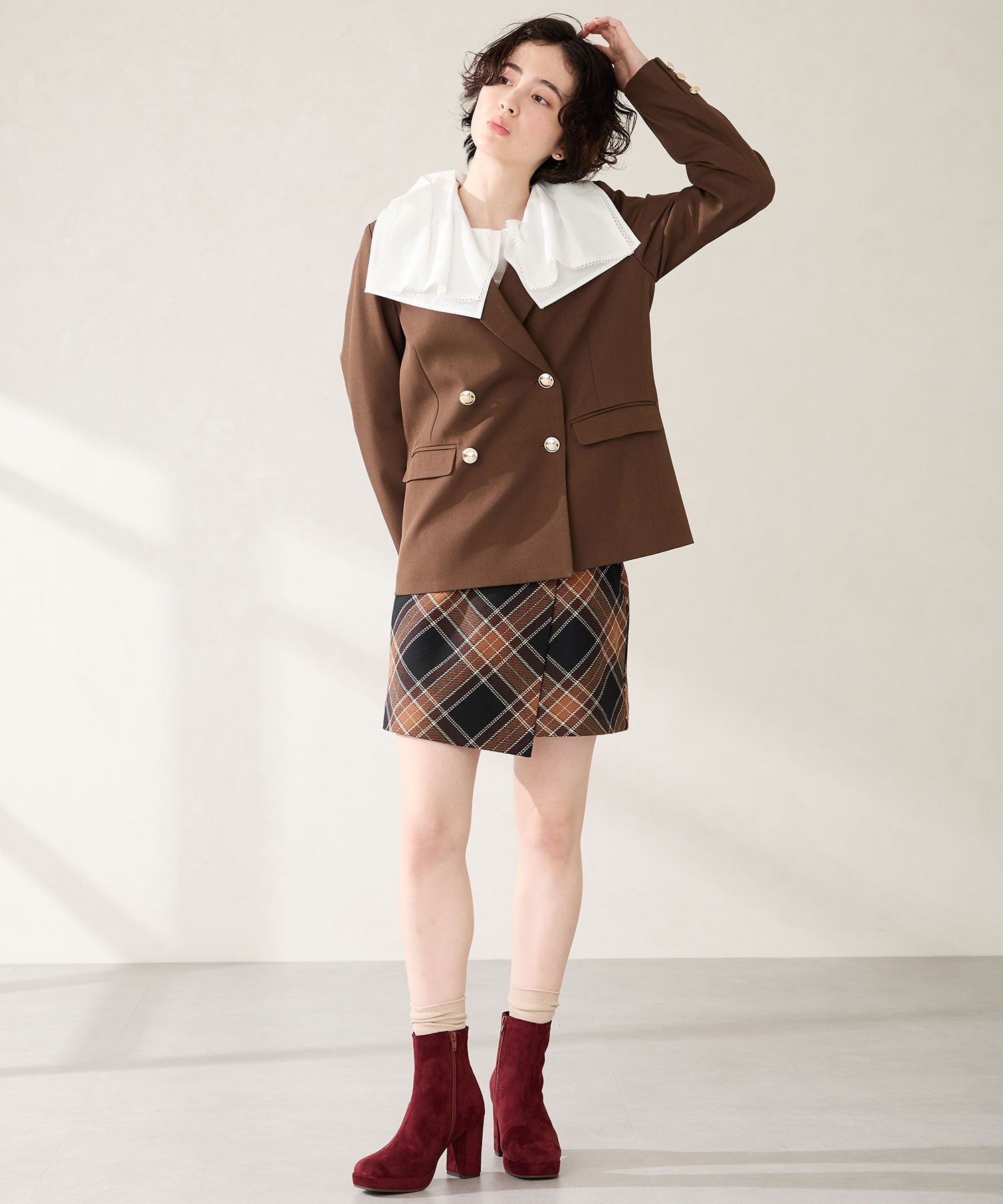 ORiental TRaffic「●2025秋冬新作●プラットフォームヒールショートブーツ/51410」|ショートブーツ|