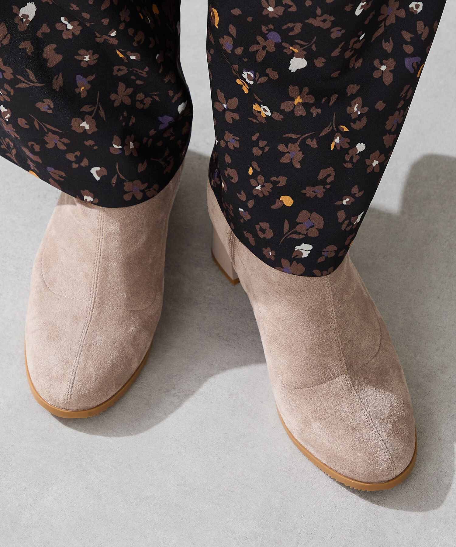 WA Oriental TRaffic「●2025秋冬新作●チャンキーヒール ストレッチブーツ /52406 スエードブーツ」|ショートブーツ|