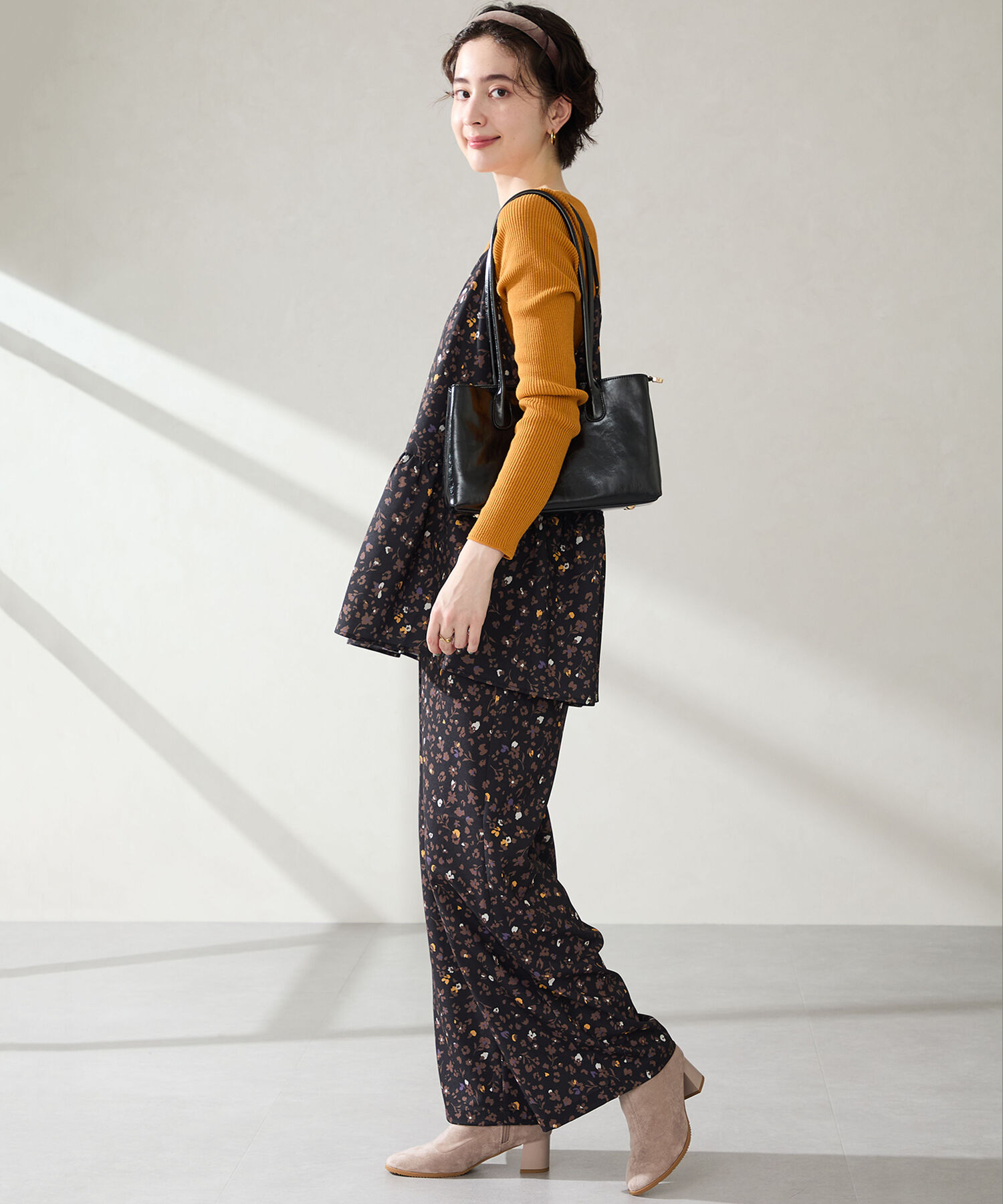 WA Oriental TRaffic「●2025秋冬新作●チャンキーヒール ストレッチブーツ /52406 スエードブーツ」|ショートブーツ|