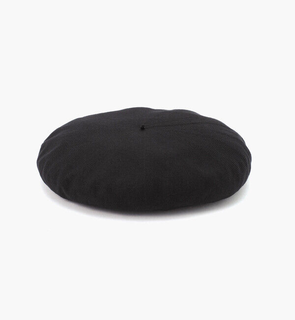 LAULHERE「【ロレール】ミニプルム/ノアール コットン/ベレー メンズ レディース/MINI PLUME」|ハンチング・ベレー帽|ブラック