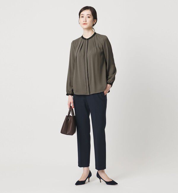 UNITED ARROWS「バイカラー パイピング ブラウス」|シャツ・ブラウス|