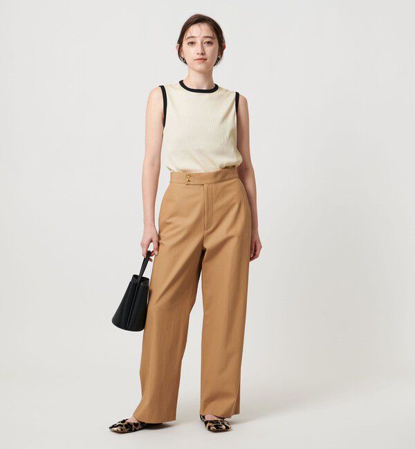 UNITED ARROWS「リブバイカラーパイピング ノースリーブカットソー」|Tシャツ・カットソー|