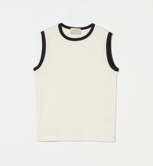 UNITED ARROWS「リブバイカラーパイピング ノースリーブカットソー」|Tシャツ・カットソー|