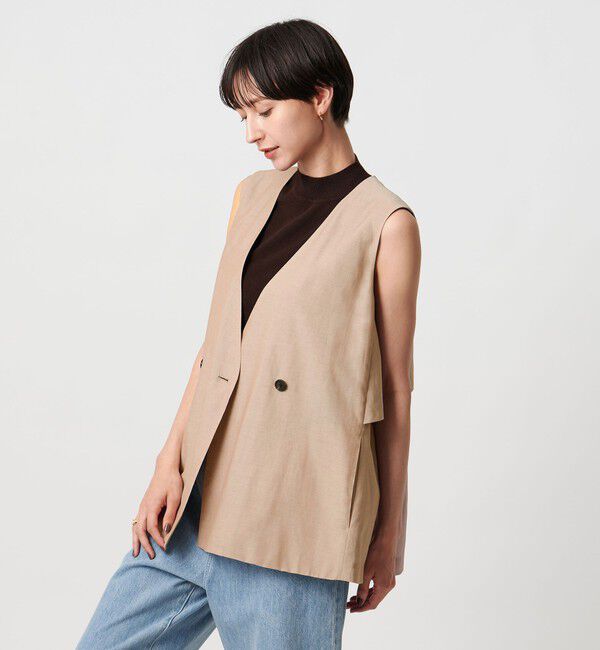 UNITED ARROWS「シアー バックフレア ベスト ‐ウォッシャブル‐」|ベスト・ジレ|