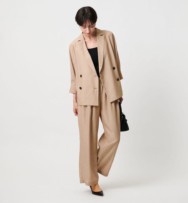 UNITED ARROWS「シアー イージー ワイド パンツ ‐ウォッシャブル‐」|チノ|