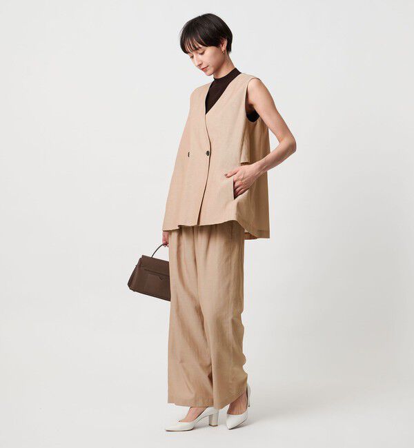 UNITED ARROWS「シアー イージー ワイド パンツ ‐ウォッシャブル‐」|チノ|