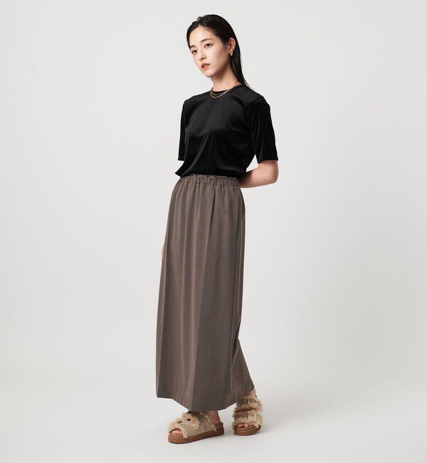 UNITED ARROWS「サテン ウエスト ロングスカート ‐ウォッシャブル‐」|スカート|