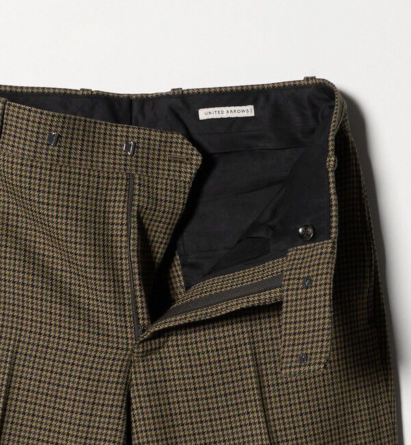 UNITED ARROWS「モダンチェック ノープリーツ ワイドストレート パンツ」|その他|