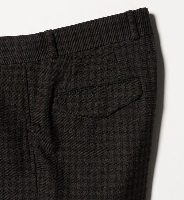 UNITED ARROWS「モダンチェック ノープリーツ ワイドストレート パンツ」|その他|