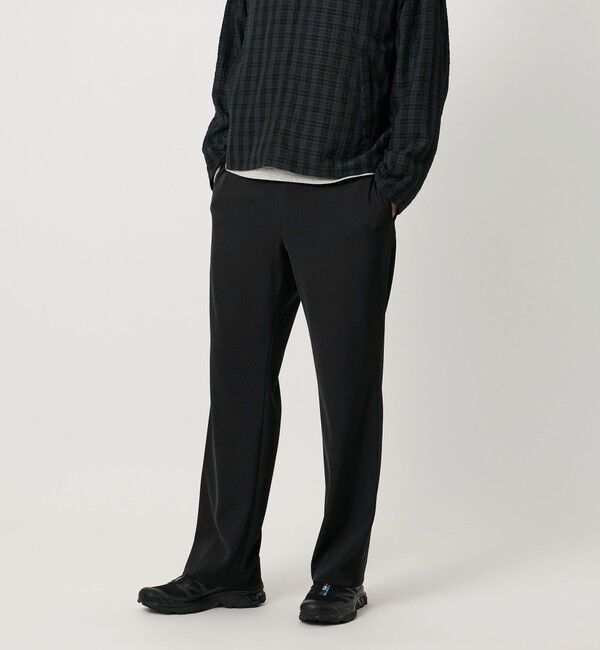 UNITED ARROWS「シャーリーカルゼ モダンストレート パンツ -ヨコストレッチ 防しわ-」|スラックス|BLACK