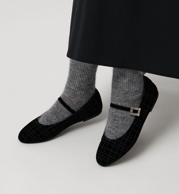 UNITED ARROWS「グリッター ベルベット メリージェーン シューズ」|その他|その他1