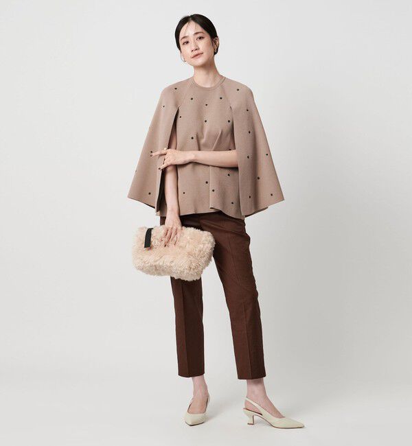 UNITED ARROWS「エンブロイダリー フラワー ケープニット ‐ウォッシャブル‐」|ニット・セーター|