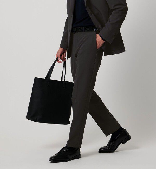 UNITED ARROWS「ドビー シングル ノープリーツ パンツ UA COZY ウォッシャブル 2WAYストレッチ はっ水 着用シワ」|スーツ|