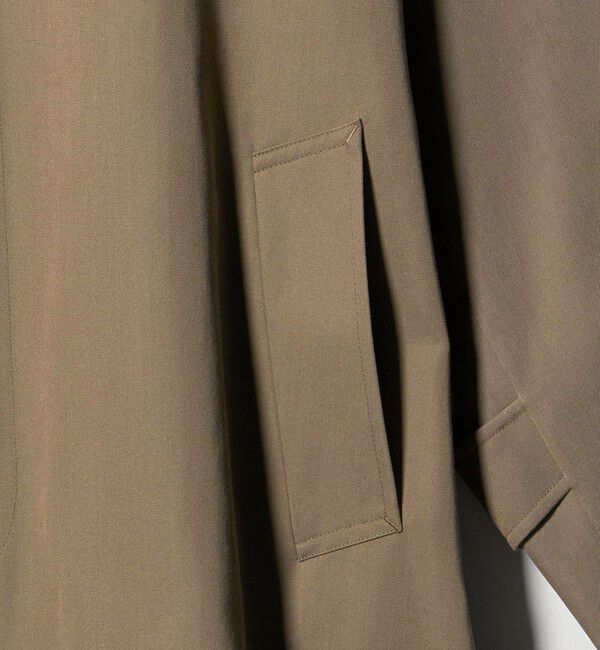 UNITED ARROWS「ウール コットン ギャバジン ベルテッド バルマカーンコート 撥水」|ステンカラーコート|