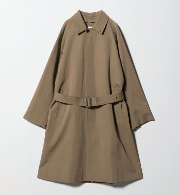 UNITED ARROWS「ウール コットン ギャバジン ベルテッド バルマカーンコート 撥水」|ステンカラーコート|