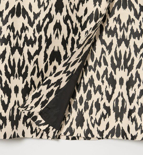 UNITED ARROWS「レオパード ジャガード フレアスカート」|フレア|