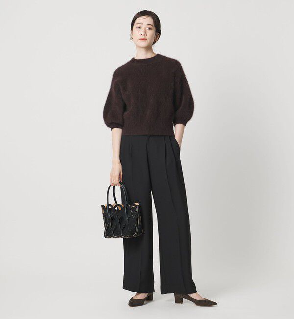 UNITED ARROWS「2タック ワイドパンツ‐UVカット 接触冷感 吸水速乾 帯電防止 ウォッシャブル‐」|チノ|