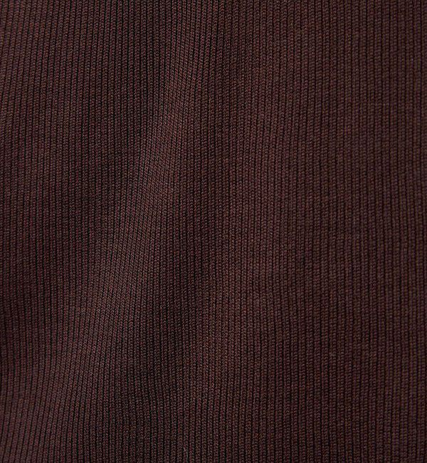 UNITED ARROWS「シルク リブ クルーネック ニット」|ニット・セーター|