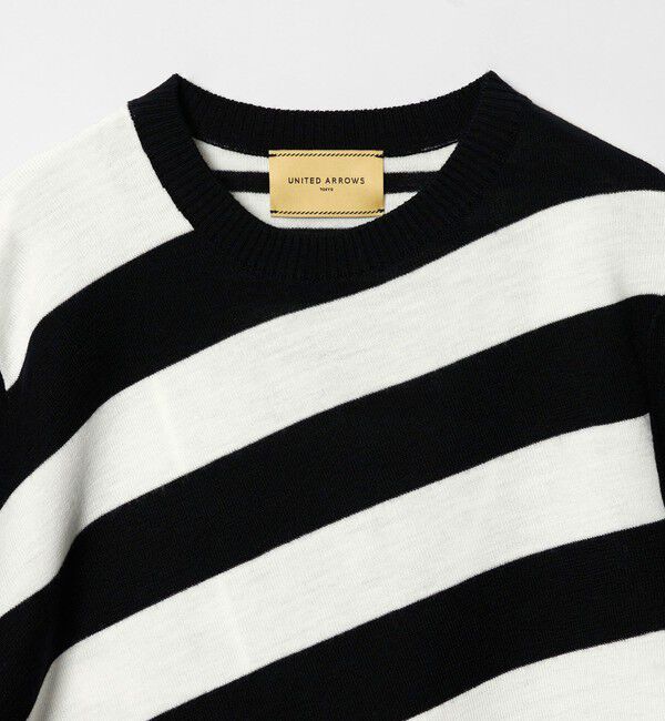 UNITED ARROWS「イレギュラー ボーダー ロングスリーブ ニット」|ニット・セーター|