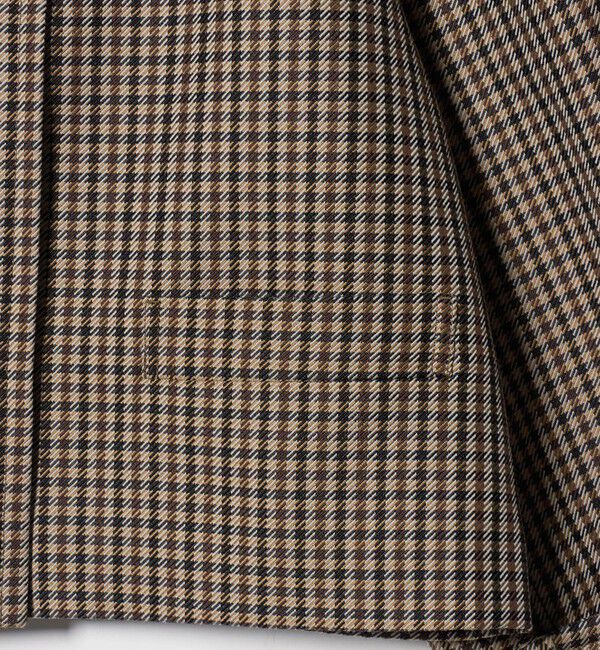 UNITED ARROWS「チェック ショート ジャケット」|ステンカラーコート|