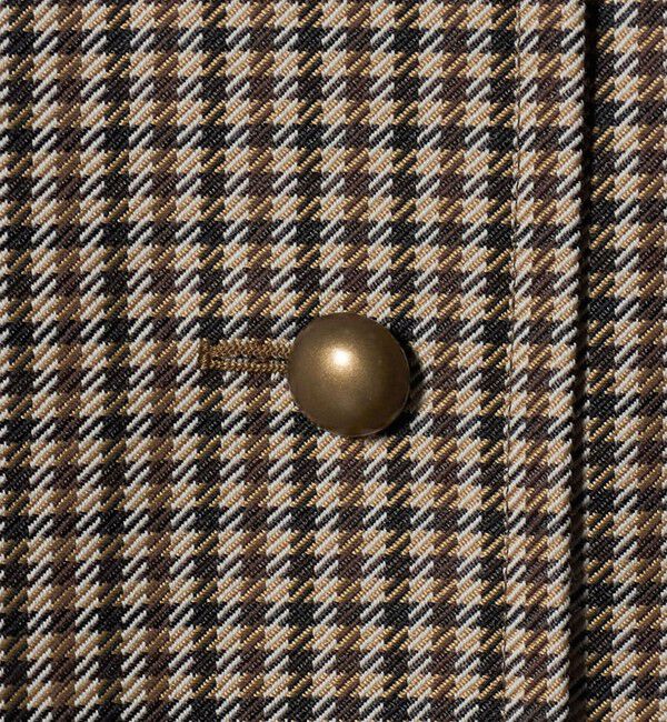 UNITED ARROWS「チェック ショート ジャケット」|ステンカラーコート|