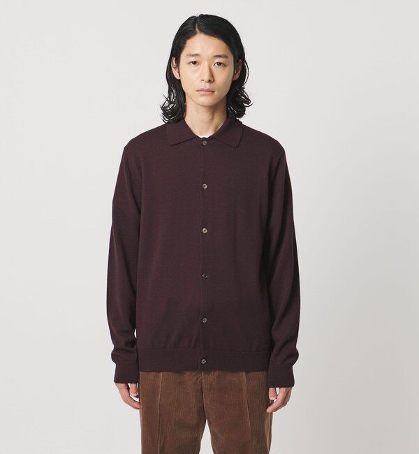 UNITED ARROWS「YAMAGATA ミドルゲージ ポロカーディガン」|カーディガン|