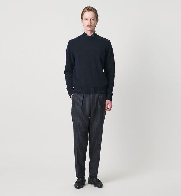 UNITED ARROWS「＜SOVEREIGN＞BIAGIOLI MODESTO ウール/カシミヤ クルーネック ニット」|ニット・セーター|