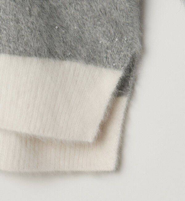 UNITED ARROWS「フォックスカシミヤ スパンコール クルーネックニット」|ニット・セーター|