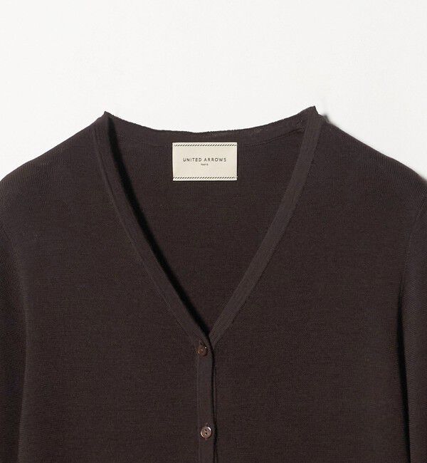 UNITED ARROWS「18G ウール フィット リブ カーディガン」|カーディガン|