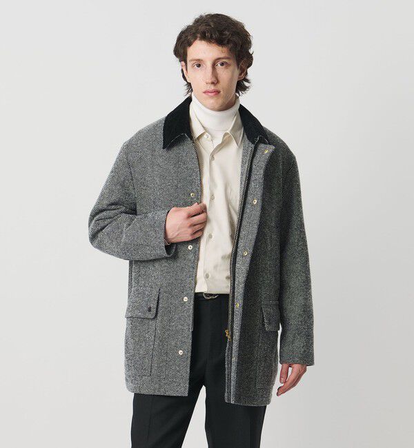 UNITED ARROWS「ヘリンボーン ミドルレングス フィールドジャケット」|テーラードジャケット|