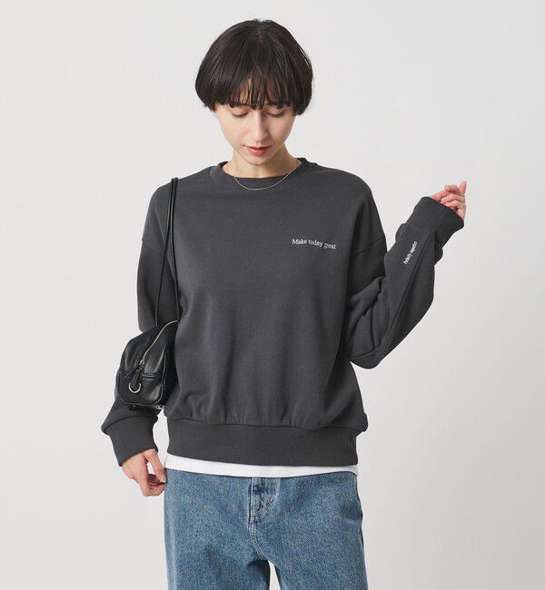 UNITED ARROWS「【別注】＜HANDTEX＞メッセージ スウェット」|Tシャツ・カットソー|